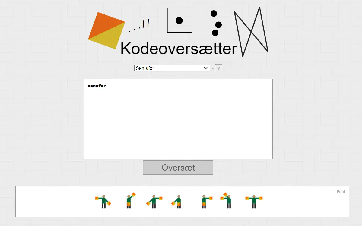 semafor oversat i kodemaskinen